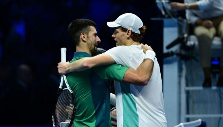 Novak Djokovic e Jannik Sinner alle ATP Finals 2023