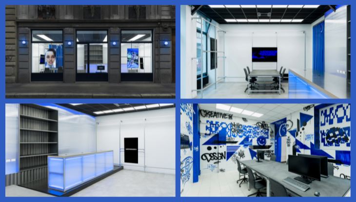 Alcuni degli spazi della nuova sede di Monogrid