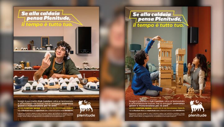 I due soggetti realizzati da Tbwa\Italia per la campagna Plenitude dedicata all'offerta caldaia
