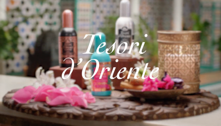 Un'immagine dal nuovo spot di Tesori d'Oriente realizzato con inTesta