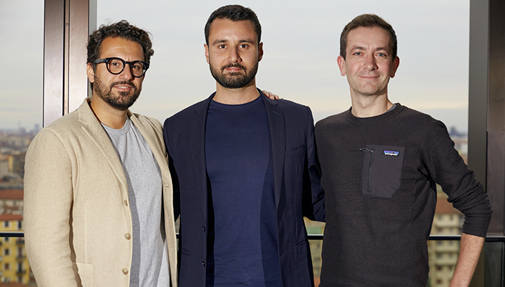 I tre fondatori di Cosmico Simone Tornabene, Francesco Marino e Matteo Roversi