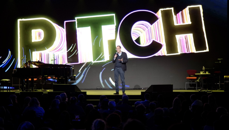Gian Paolo Tagliavia, AD di Rai Pubblicità, in un momento della serata dedicata a Pitch