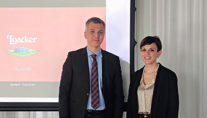 Roberto De Lucca, Head of Marketing Italy, e Serena Cau, Communication Manager global di Loacker