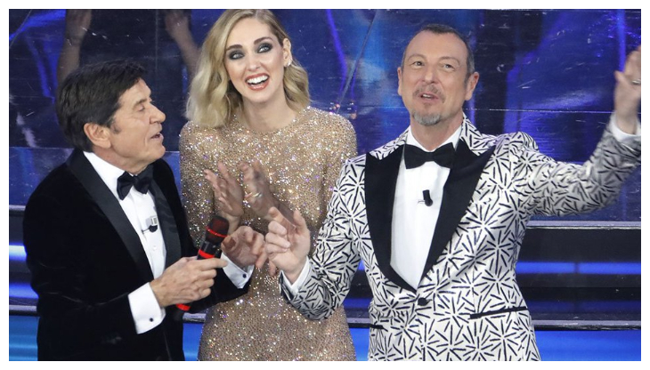 Morandi, Ferragni e Amadeus alla conduzione di Sanremo 