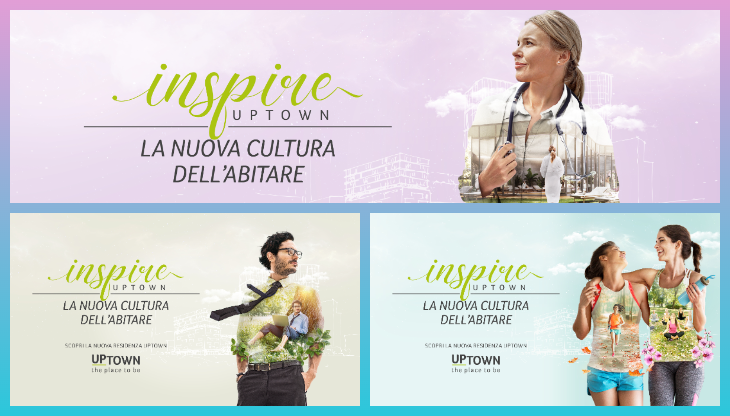 Alcune delle immagini della nuova campagna dedicata a UpTown Inspire