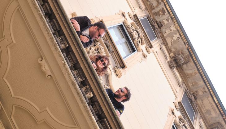 Da sinistra: Ivan Merlo, Bianca Haimann e Tommaso Haimann