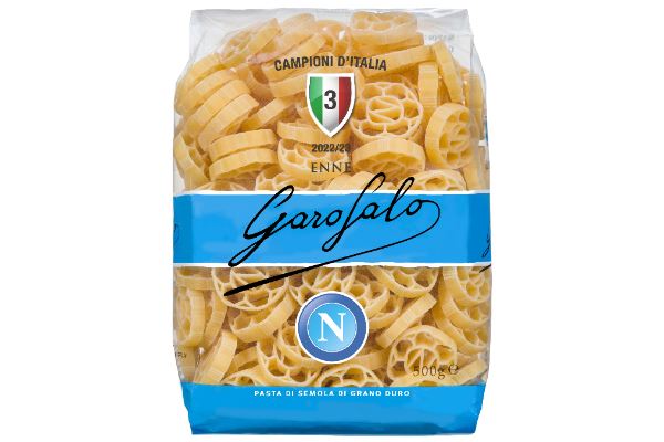 Enne, il formato di Pasta Garofalo che celebra lo scudetto del Napoli