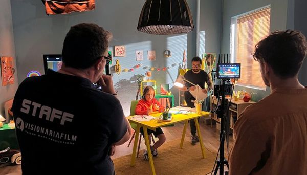 Backstage dello shooting per lo spot MioMito