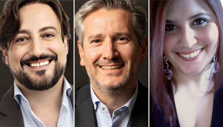 Francesco Simeone, Andrea Pongan e Micaela Gerogianakis