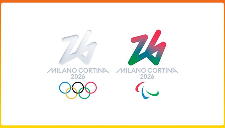I simboli delle Olimpiadi e delle Paralimpiadi invernali Milano-Cortina 2026