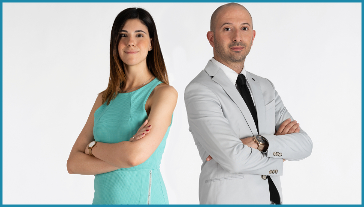 Da sinistra, Linda Meneghini e Simone Puliafito, Co-Founder di Taeda Communication