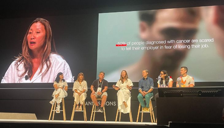 Un momento della presentazione del progetto "Working with Cancer" agli ultimi Cannes Lions