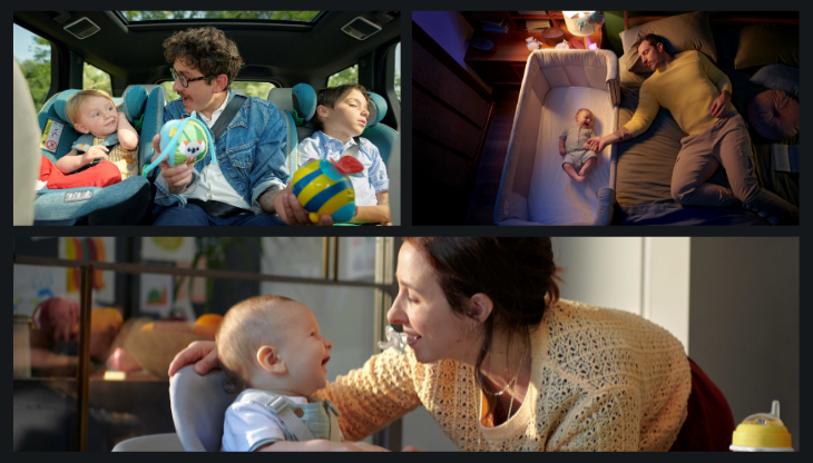 Alcune immagini tratte dal nuovo spot Chicco "Live it. Love it."