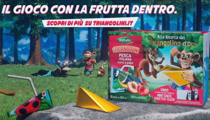 valfrutta, torna on air con “alla ricerca del triangolino d’oro”. Firma Clay 