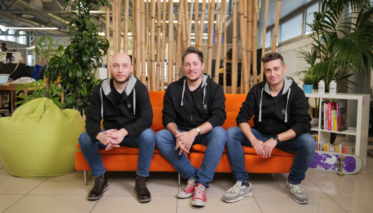 Da sinistra: Davide Paganessi, Filippo Gruni e Simone Colucci di Lotrék