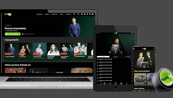 La nuova piattaforma broadcasting di Radio 24