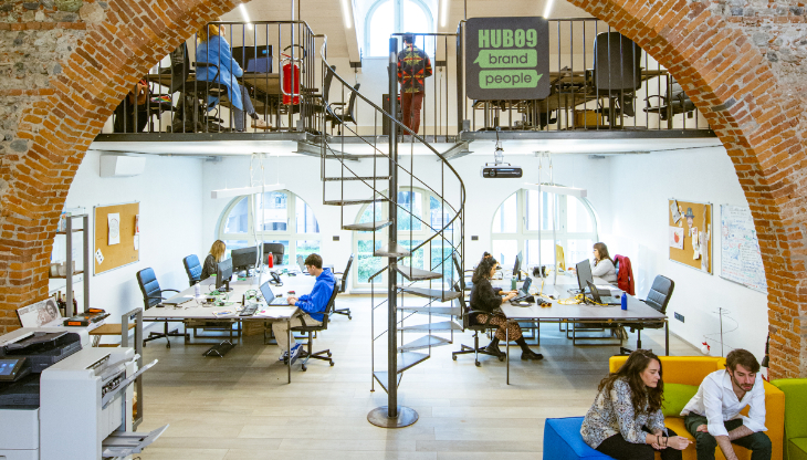 Hub09, 2023 positivo. Nell'immagine, uno scorcio della sede dell'agenzia