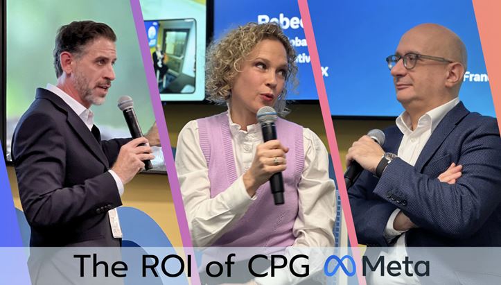 Tra i relatori di "ROI of CPG": Michael Mandato di GfK, Rebecca Dykema di Creative X e Ugo Ceria di Meta