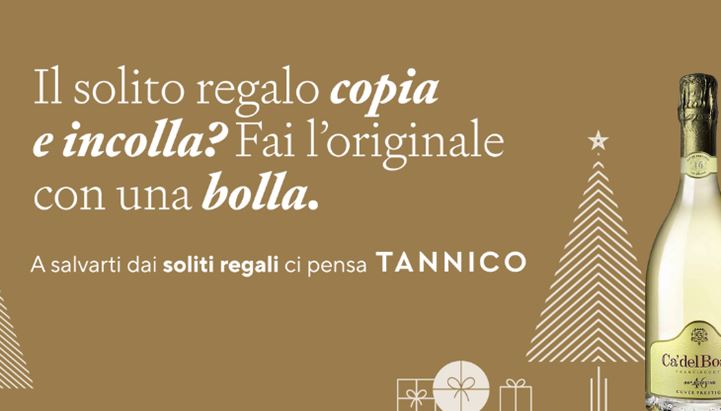 Un soggetto della pubblicità Tannico per Natale