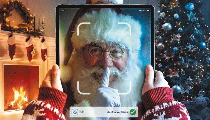 Un dettaglio del visual della campagna natalizia di InfoCert