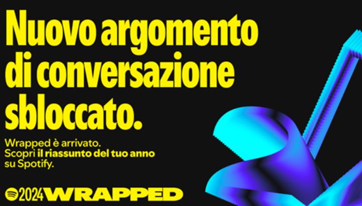 Uno dei soggetti della campagna Spotify dedicata a Wrapped 2024