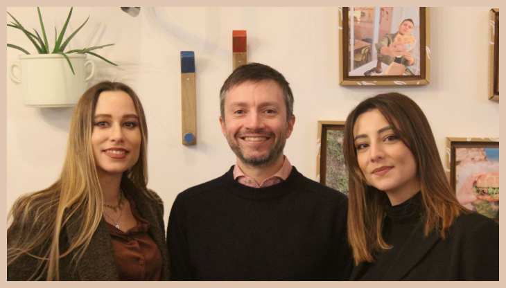 Il team di Appetite for Disruption: Giulia Marcellini, Head of Operations; Riccardo Petrantoni, Managing Director; e Sofia Vitto, PMO junior