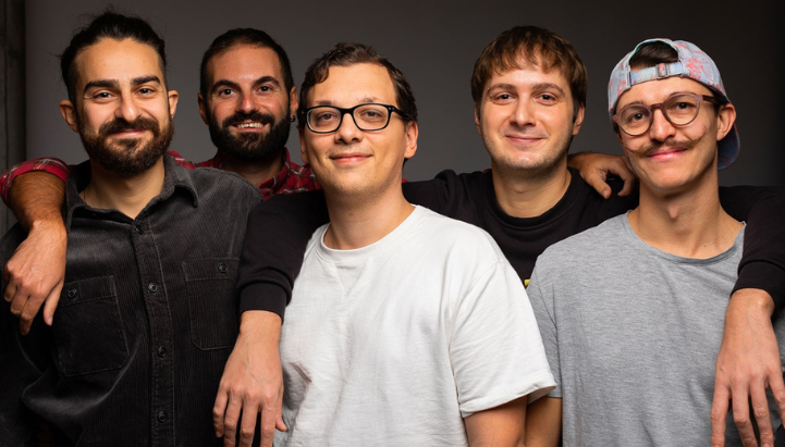 da sinistra: Maruzzella, Falcone, Tangredi, Peroni e Bertino, co founder di Indigo.ai