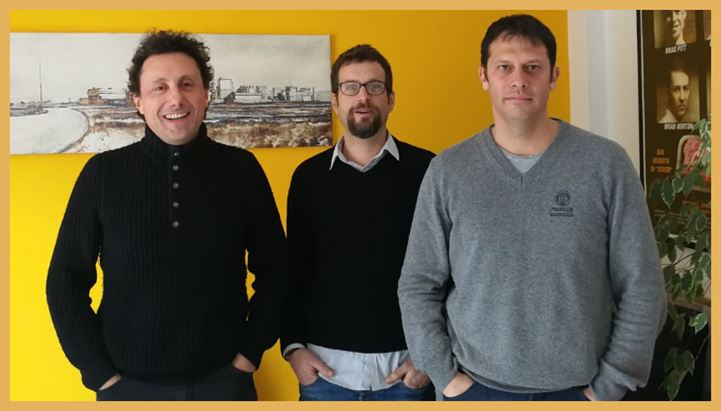 Luca De Santis, Valerio Lo Bello e Federico Ruberti, rispettivamente Coo, direttore creativo e Ceo di Net7