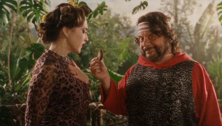 Un'immagine tratta da uno dei nuovi spot di Gocciole Pavesi con Lillo e Chiara Francini