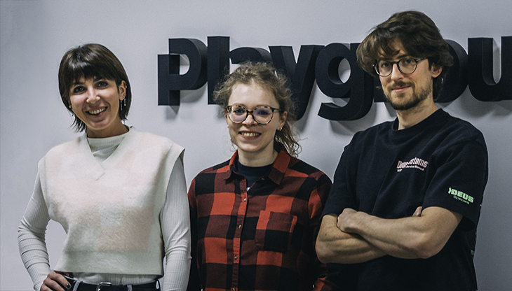 Giulia Vaini, Federica Fornasaro e  Mattia Parietti 