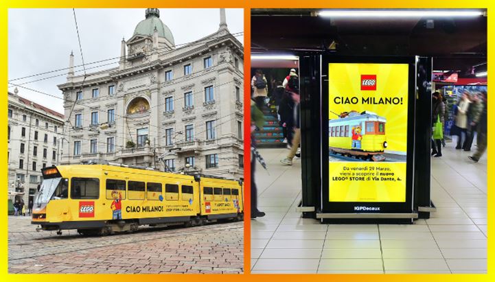 Le iniziative in OOH e DOOH di Lego a Milano realizzate con IGPDecaux