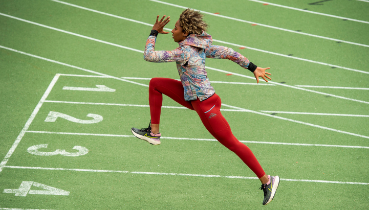In foto, l'atleta Najla Aqdeir