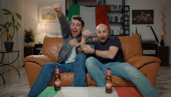 Daniele Tinti e Luca Ravenna, tra i protagonisti della campagna Peroni per gli Europei