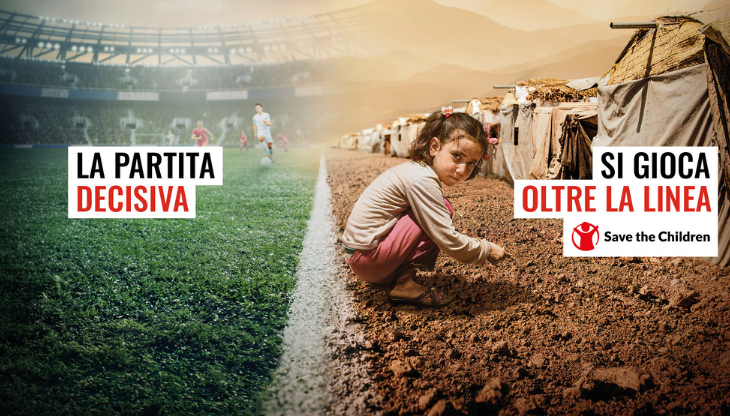 Il visual della nuova campagna Save the Children