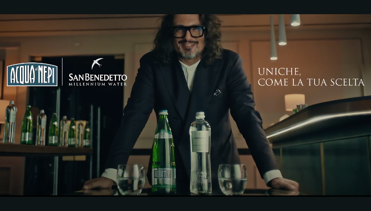 Lo chef Borghese nel nuovo spot dedicato ad Acqua di Nepi e San Benedetto Millennium Water