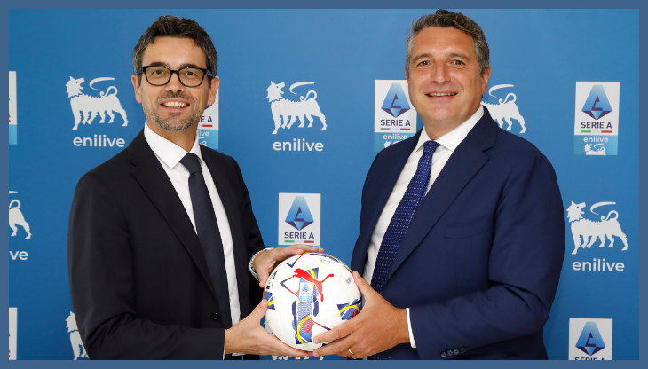 Stefano Ballista di Enilive e Luigi De Siervo della Lega Serie A