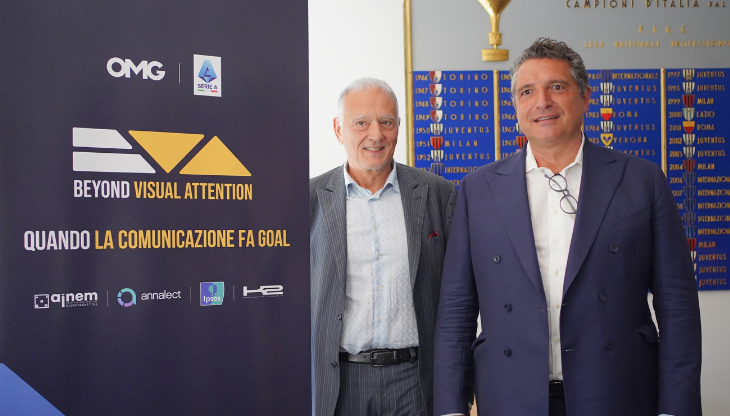 Marco Girelli, CEO di Omnicom Media Group, e Luigi De Siervo, Amministratore Delegato della Lega Serie A