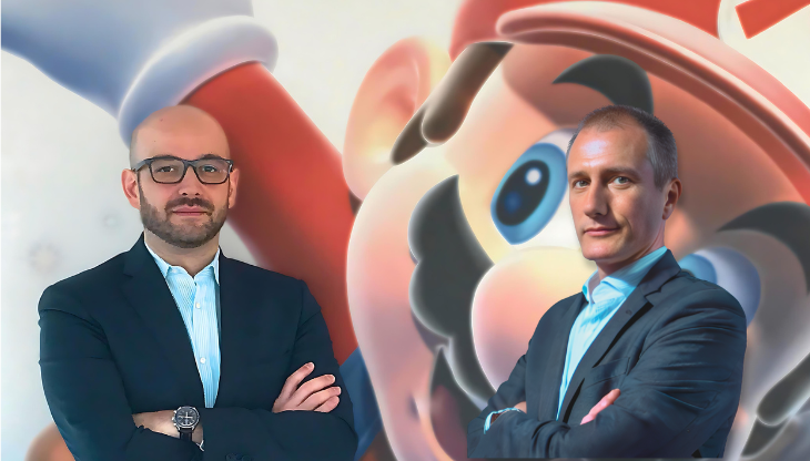 Stefano Calcagni, Head of Marketing di Nintendo Italia, e Luca Vergani, Ceo di Wavemaker Italy