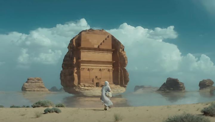 Un'immagine dal nuovo spot "This land is calling" del brand turistico "Saudi, Welcome to Arabia"