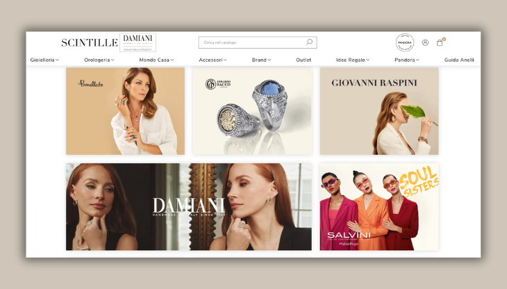 Un dettaglio dell'eshop di Scintille