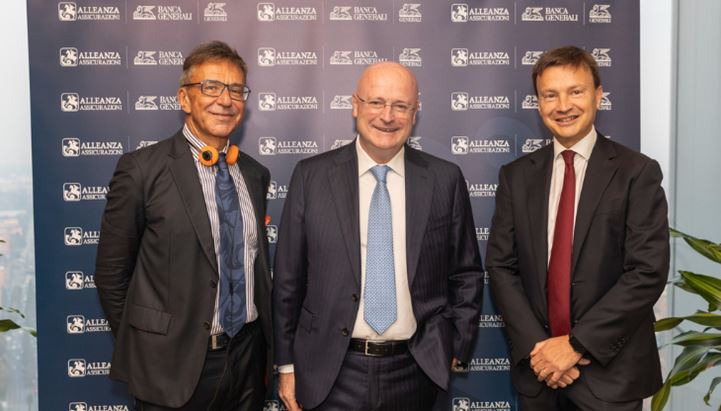 Da sinistra: Davide Passero, Amministratore Delegato di Alleanza, il Country Manager e CEO di Generali Italia Giancarlo Fancel e l’Amministratore Delegato di Banca Generali Gian Maria Mossa