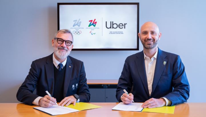 Nevio Devidé, CRO di Milano Cortina 2026, e Davide Archetti, General Manager Southern Europe di Uber