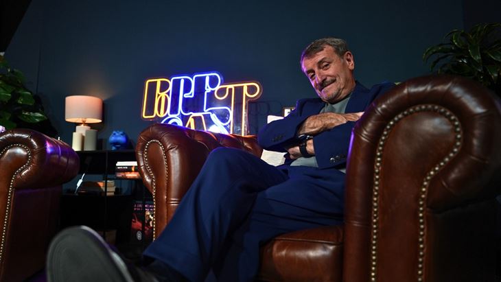 Giacomo Poretti sul set di PoretCast