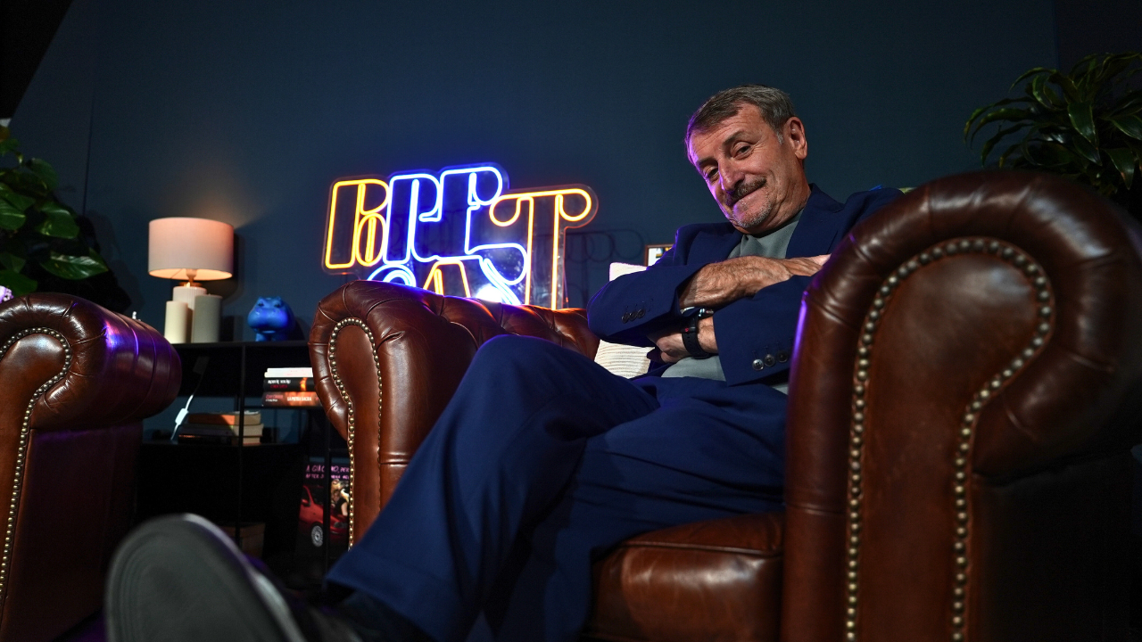 Giacomo Poretti sul set di PoretCast