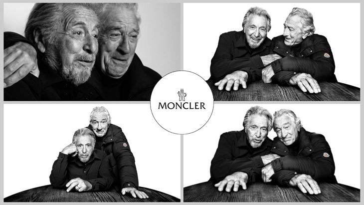 Al Pacino e Robert De Niro protagonisti della nuova campagna Moncler