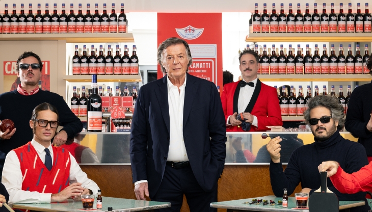 Un'immagine della campagna pubblicitaria di Amaro Camatti