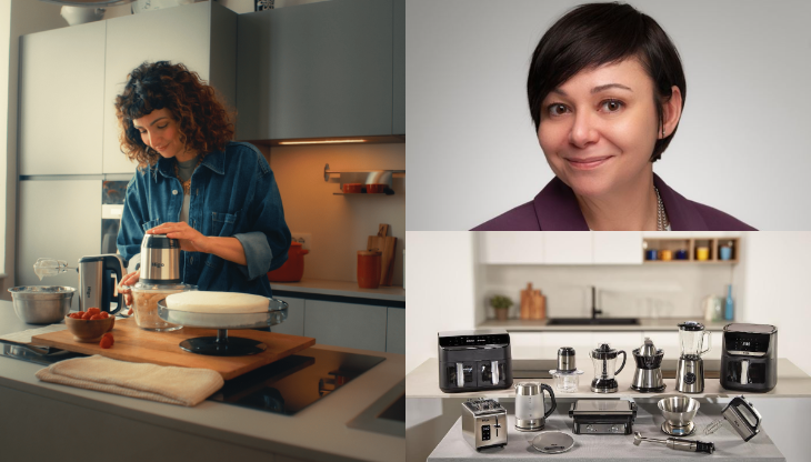 Un frame dello spot, Serena Zilio e la gamma di prodotti Higo 