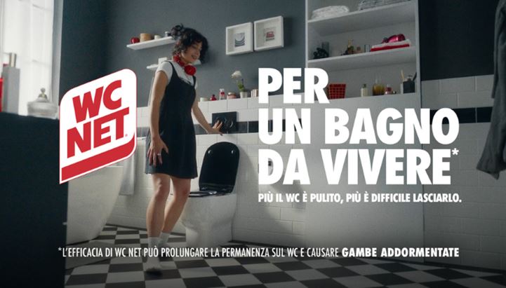 Un'immagine della nuova pubblicità di WC Net 
