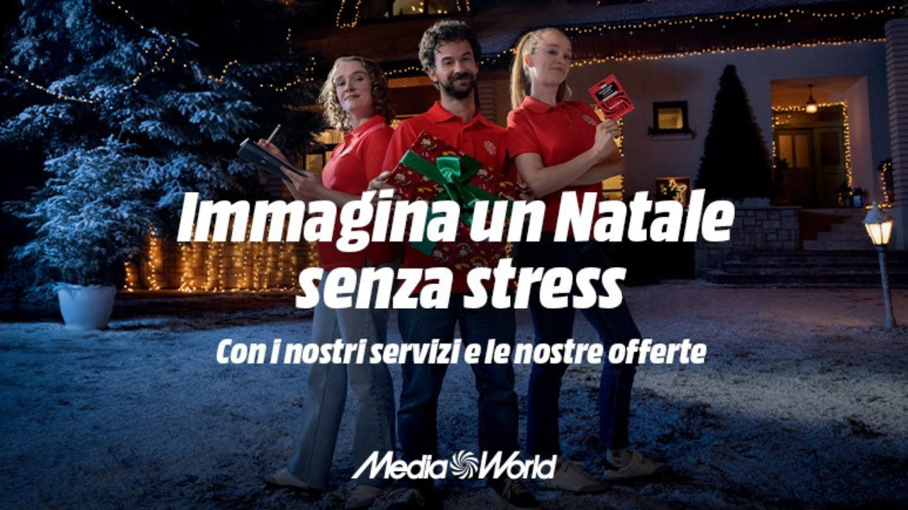 Un'immagine dal nuovo spot di MediaWorld per il Natale