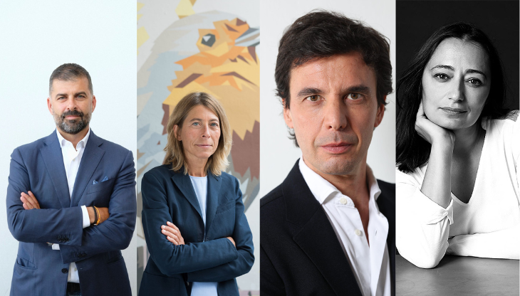 Da sinistra Davide Arduini, Presidente UNA, Laura Corbetta, Presidente OBE, Carlo Noseda, Presidente IAB Italia, Stefania Siani, Presidente ADCI